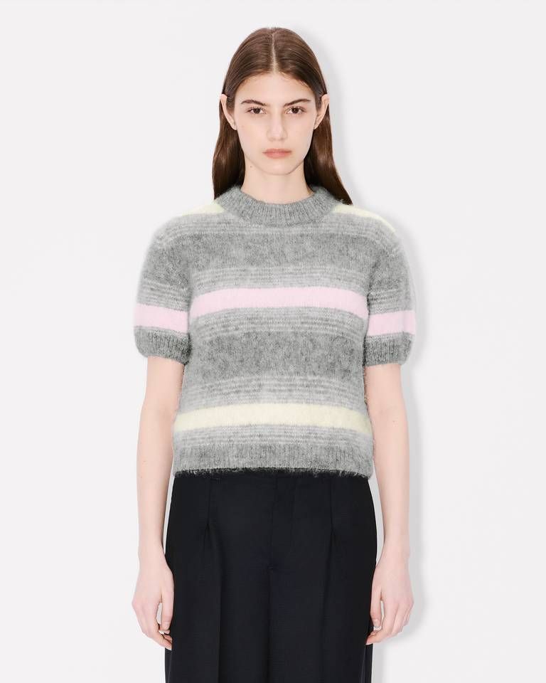 Kenzo - Áo len ngắn tay họa tiết sọc KENZO Speed Stripe len alpaca