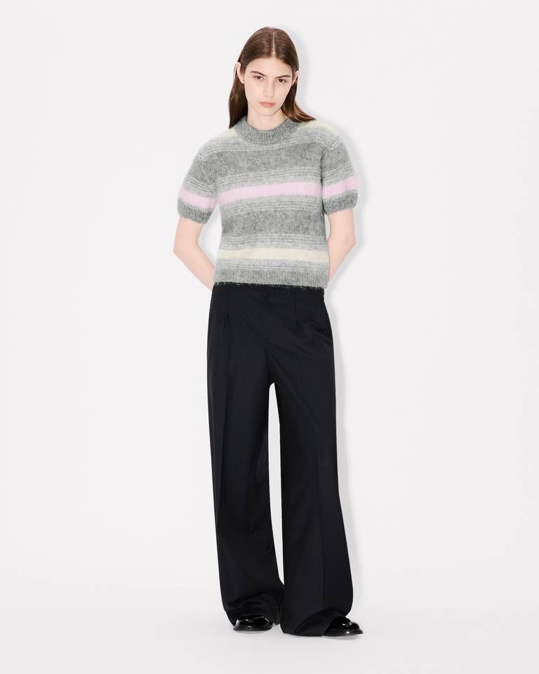 Kenzo - Áo len ngắn tay họa tiết sọc KENZO Speed Stripe len alpaca