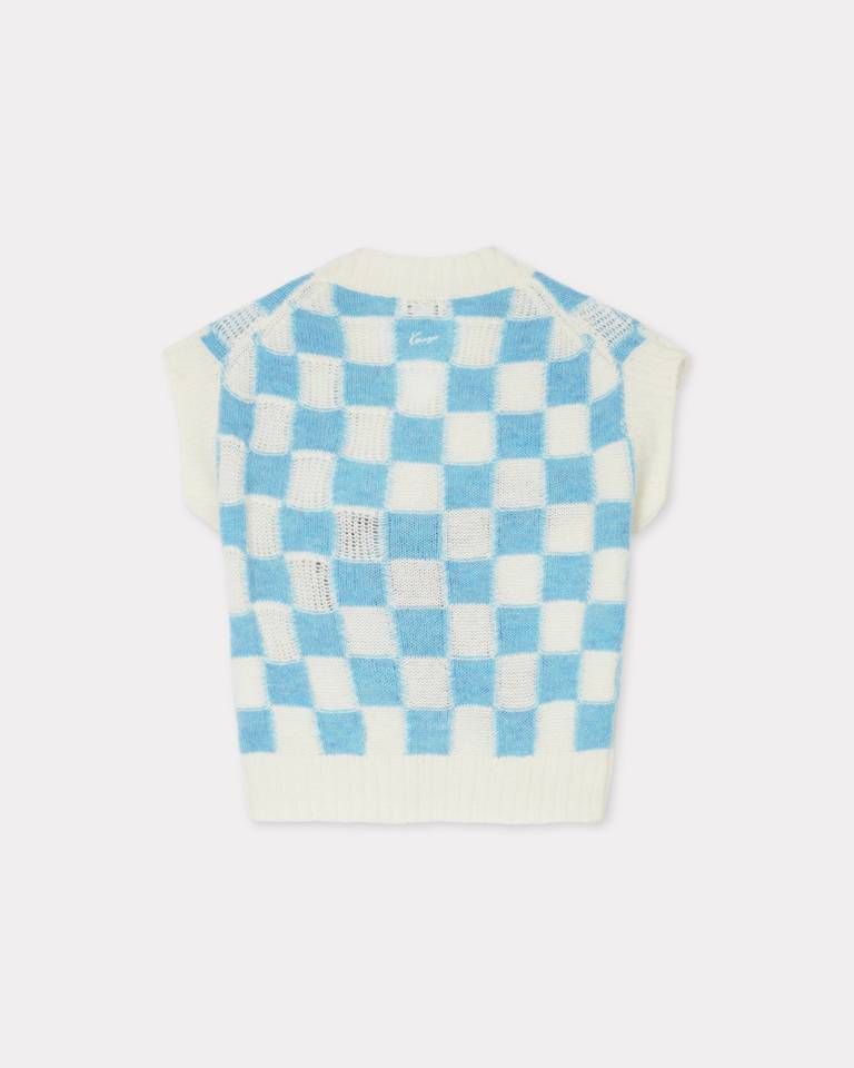 Kenzo - Áo vest KENZO Cartoon vải alpaca lông xù