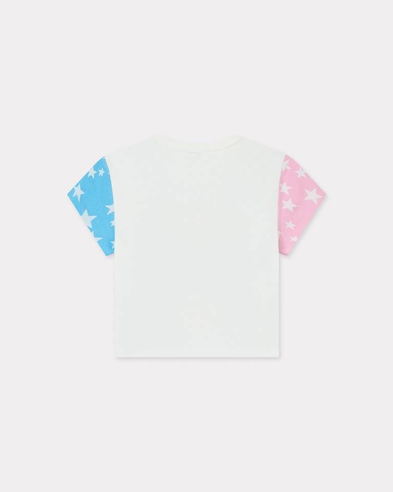 Kenzo - Áo thun dáng crop KENZO Cartoon vải cotton