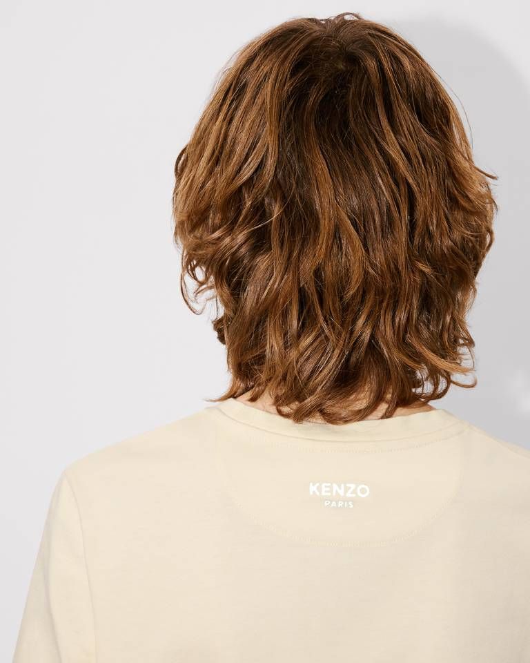 Kenzo - Áo thun cotton băng cài Boke Flower tạo hình gấp nếp