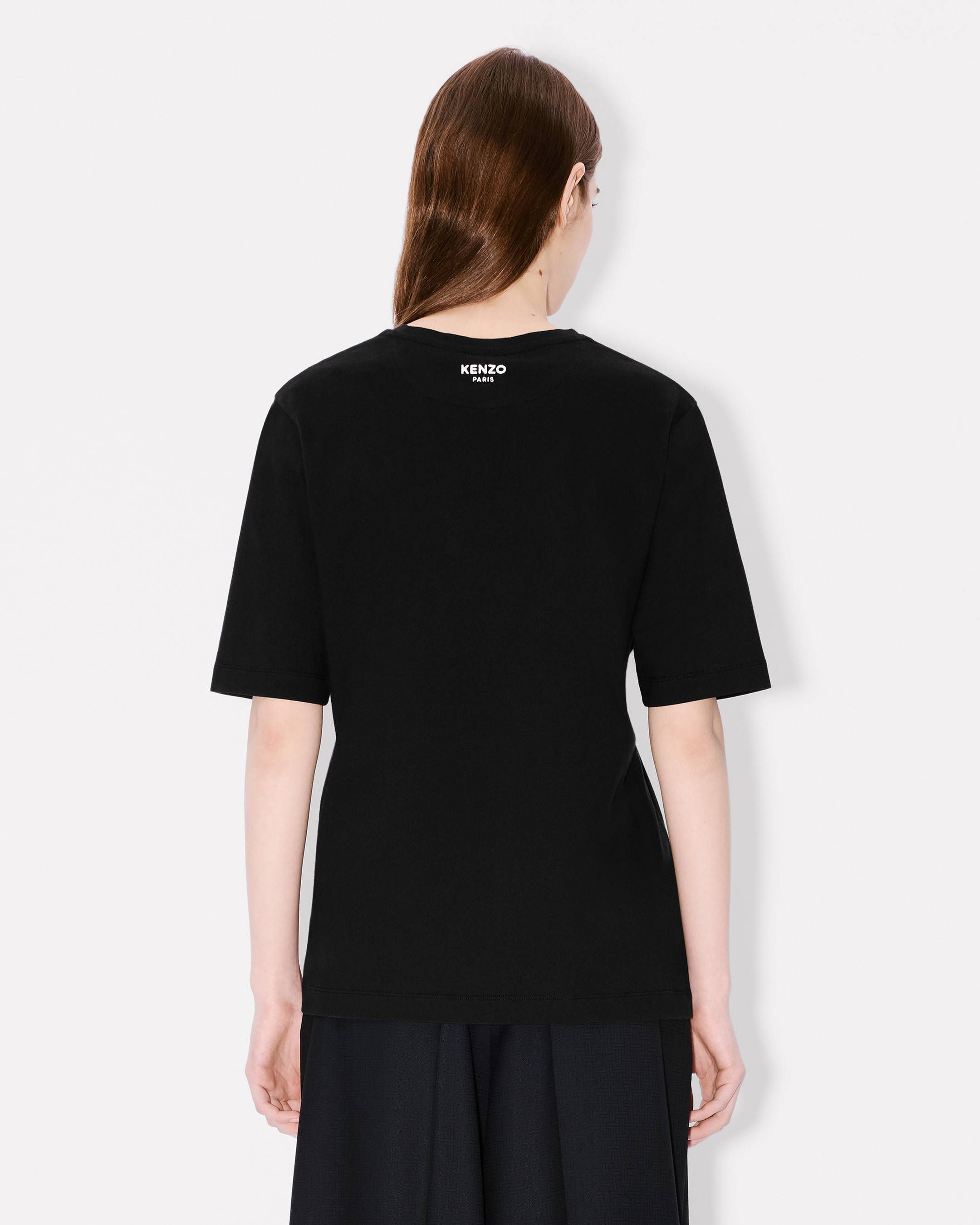 Kenzo - Áo thun cotton băng cài Boke Flower tạo hình gấp nếp