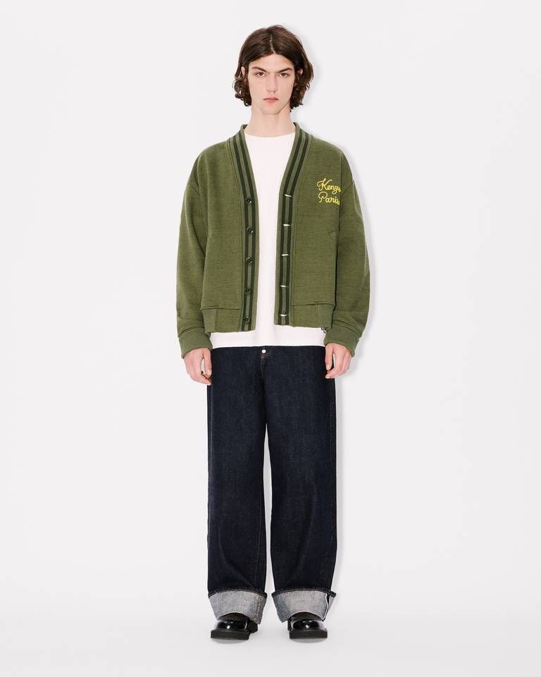 Kenzo - Áo cardigan thêu KENZO Paris Chainstitch vải cotton
