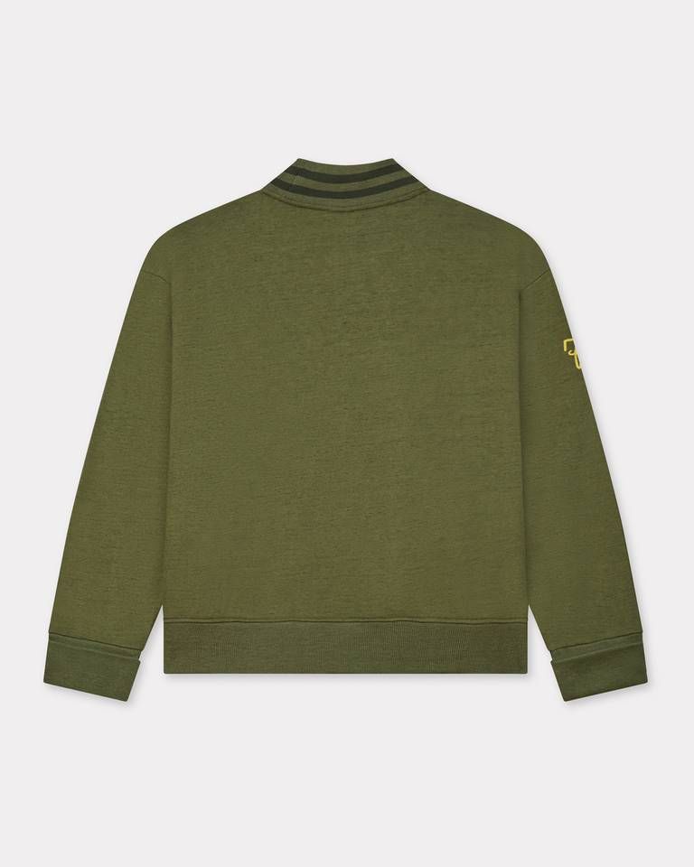 Kenzo - Áo cardigan thêu KENZO Paris Chainstitch vải cotton