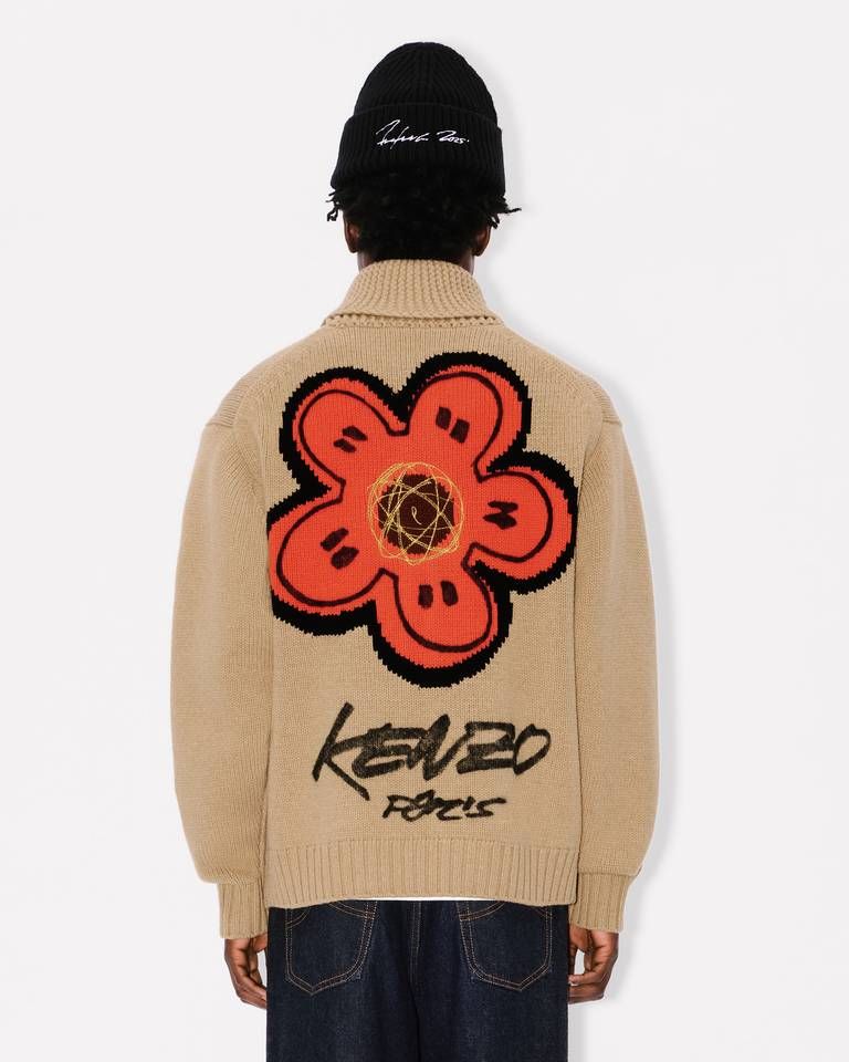 Áo cardigan kéo khóa dệt kim KENZO x Futura 2000