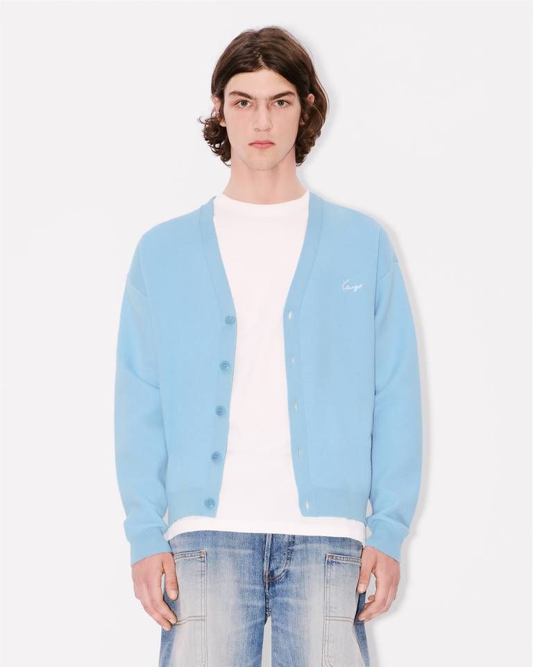 Kenzo - Áo cardigan len cotton KENZO Archive Bouquet thêu họa tiết