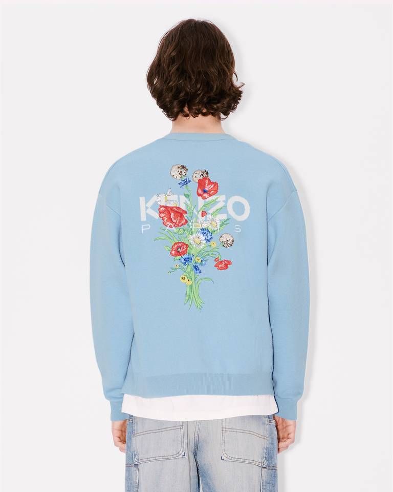 Kenzo - Áo cardigan len cotton KENZO Archive Bouquet thêu họa tiết