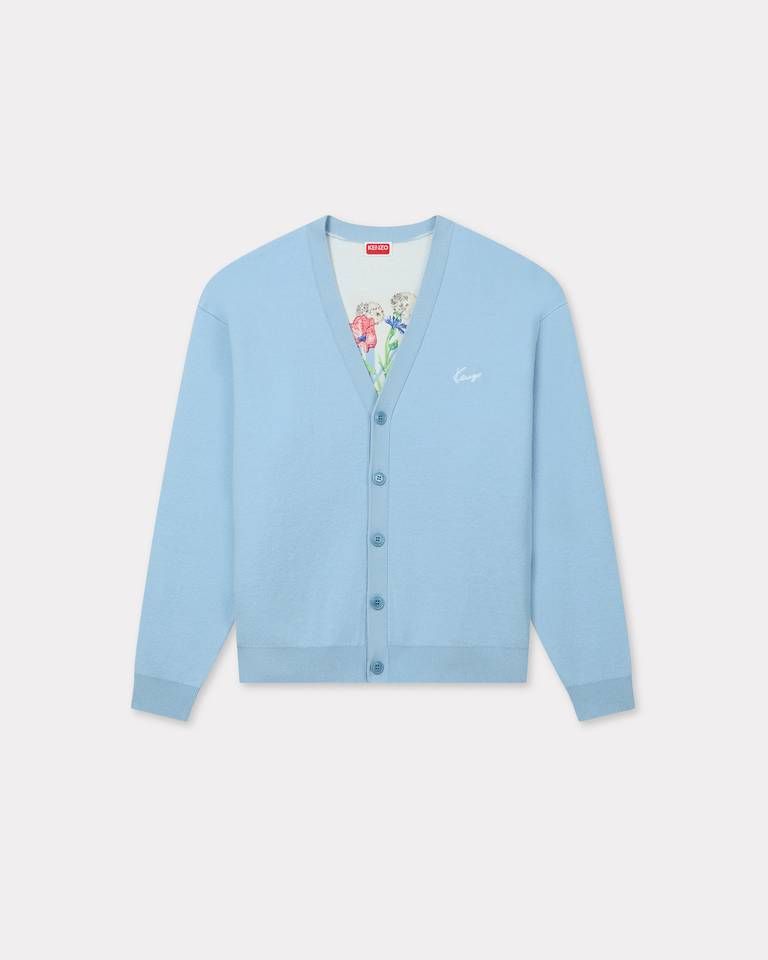 Áo cardigan len cotton KENZO Archive Bouquet thêu họa tiết