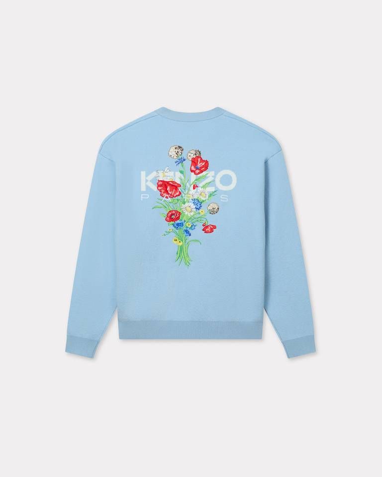 Kenzo - Áo cardigan len cotton KENZO Archive Bouquet thêu họa tiết