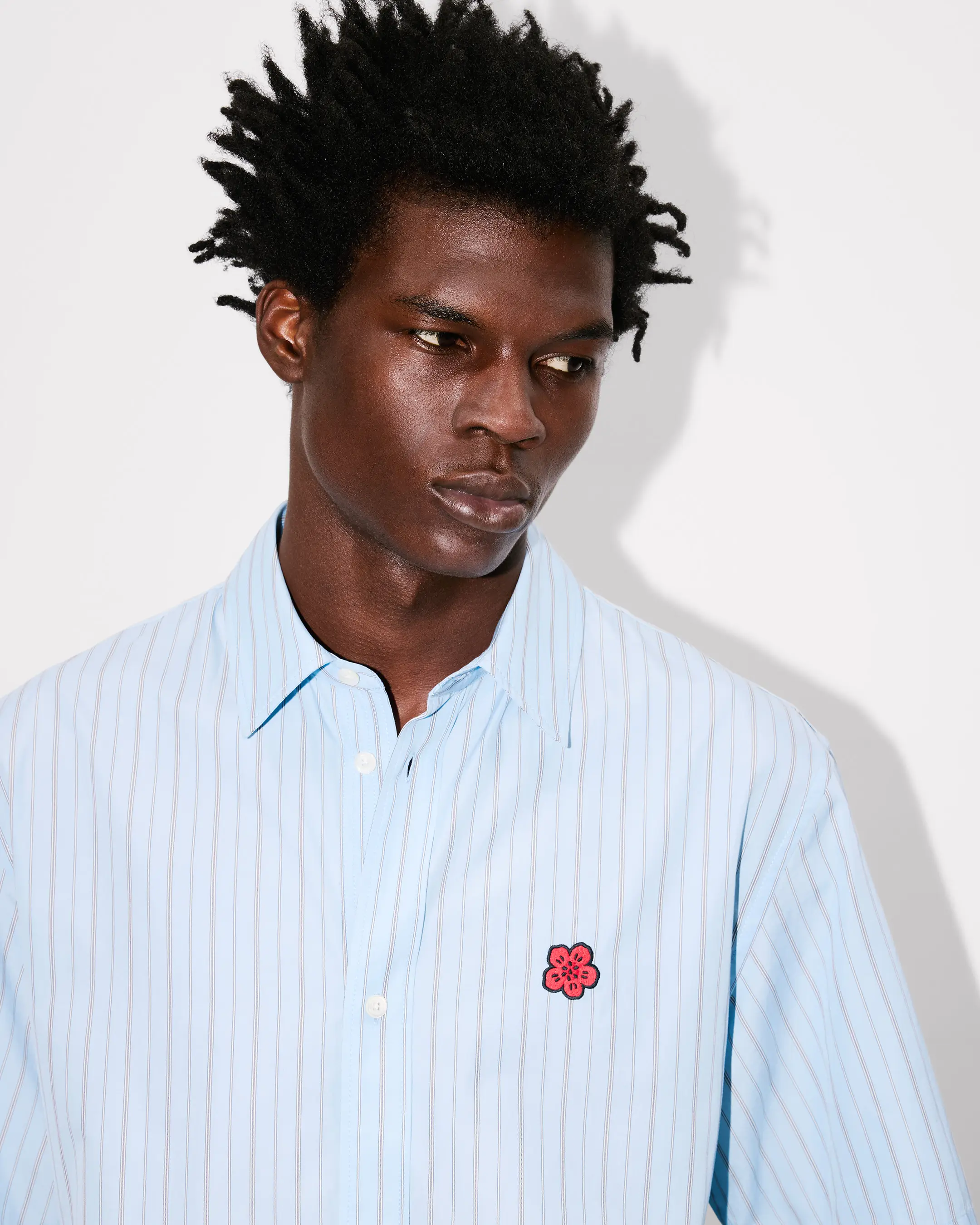 Kenzo - Áo sơ mi kẻ KENZO Coast Lines linen cotton