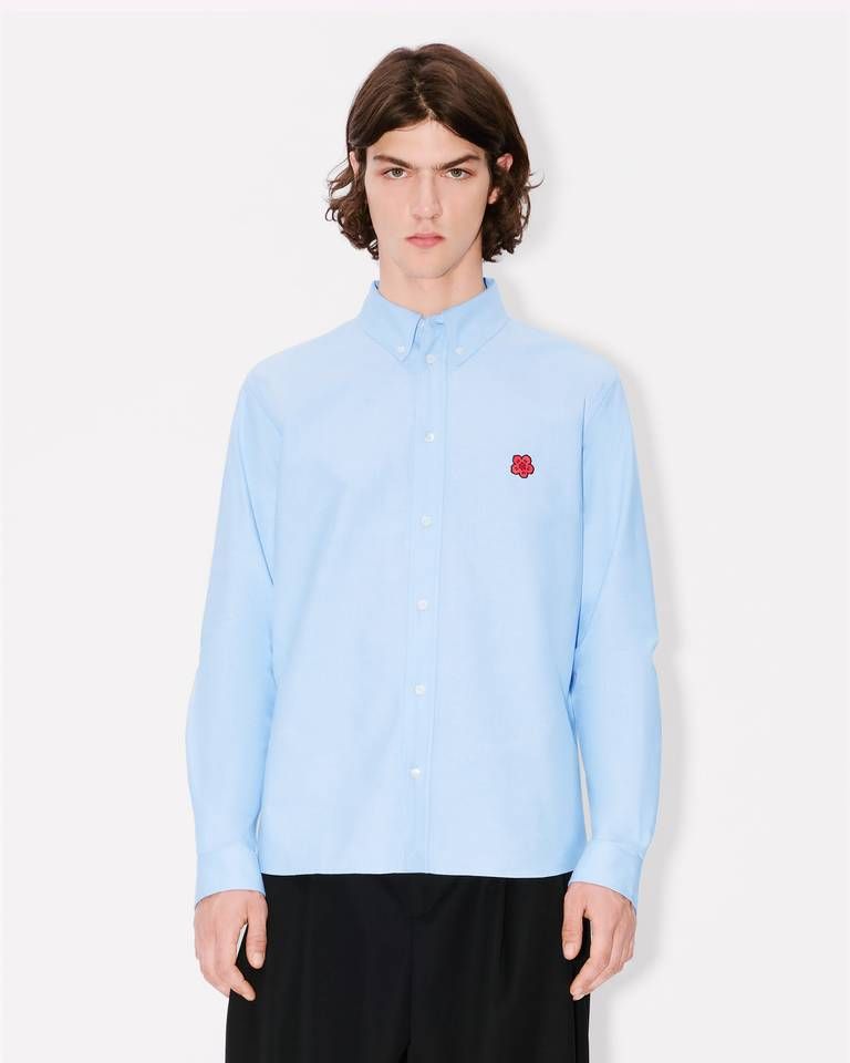 Áo sơ mi cotton casual thêu Boke Flower