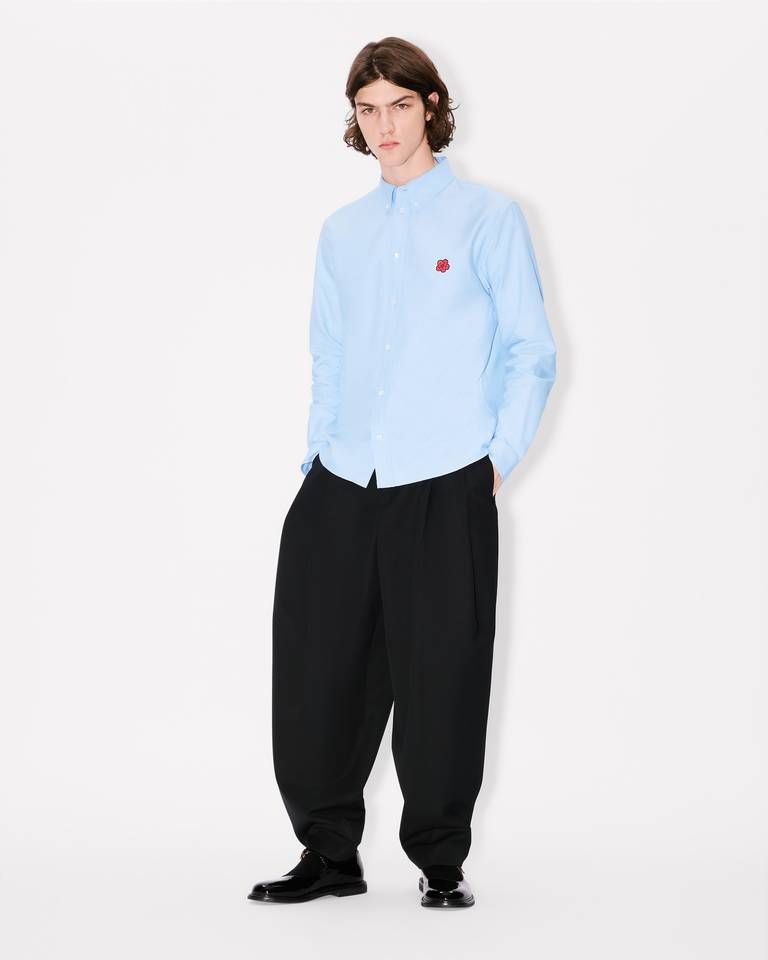 Kenzo - Áo sơ mi cotton casual thêu Boke Flower