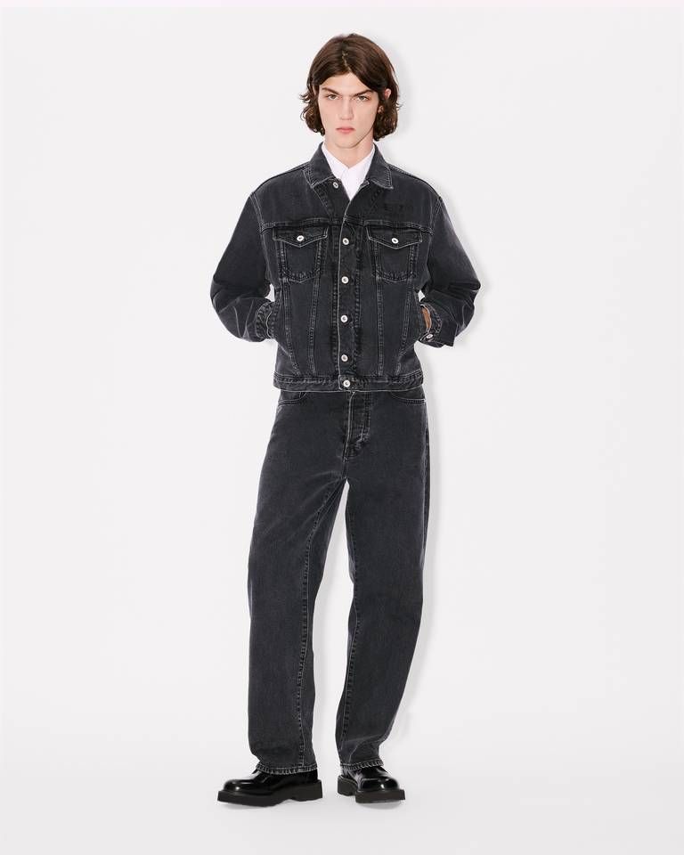 Kenzo - Áo khoác denim trucker thêu Boke Flower