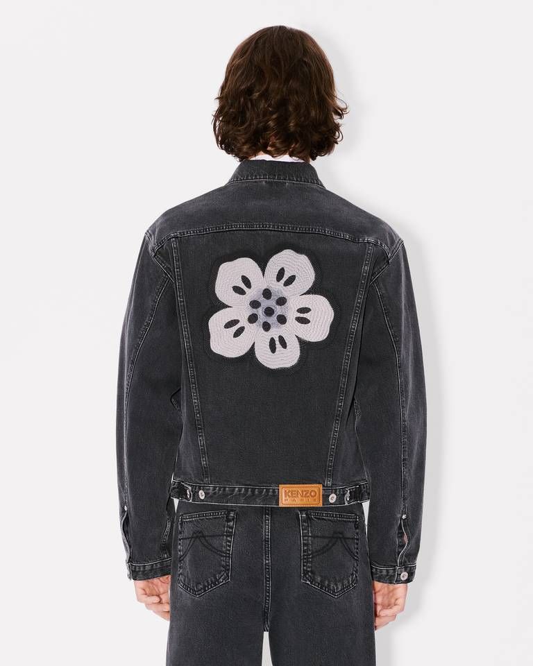 Kenzo - Áo khoác denim trucker thêu Boke Flower