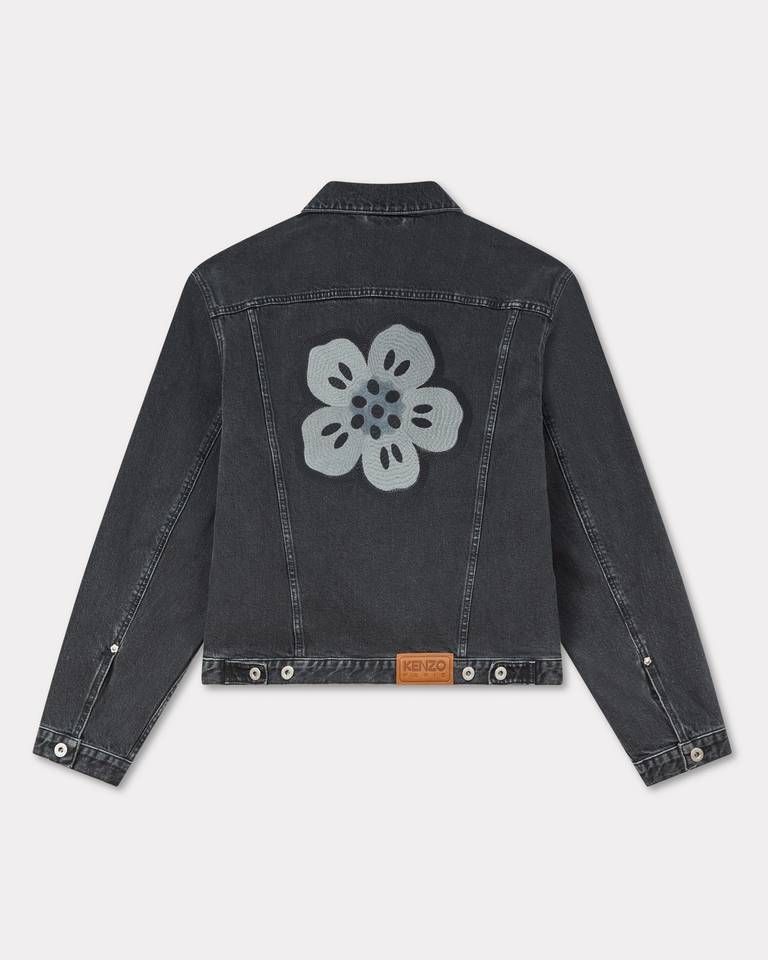 Kenzo - Áo khoác denim trucker thêu Boke Flower