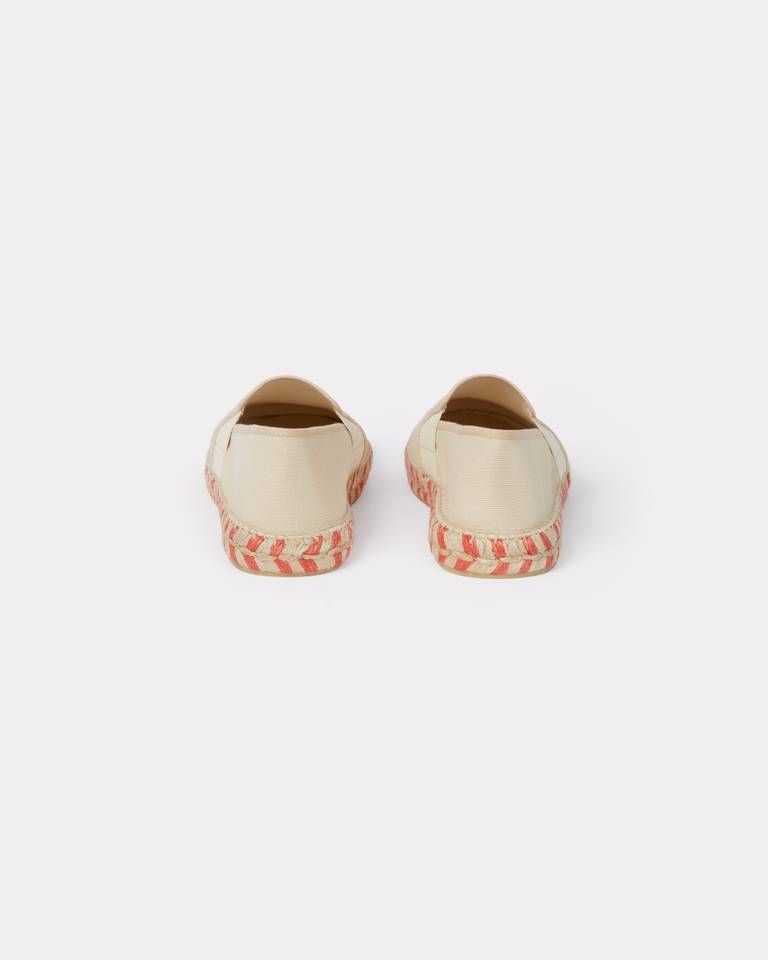 Kenzo - Giày slip-on nam canvas đế cói thêu logo