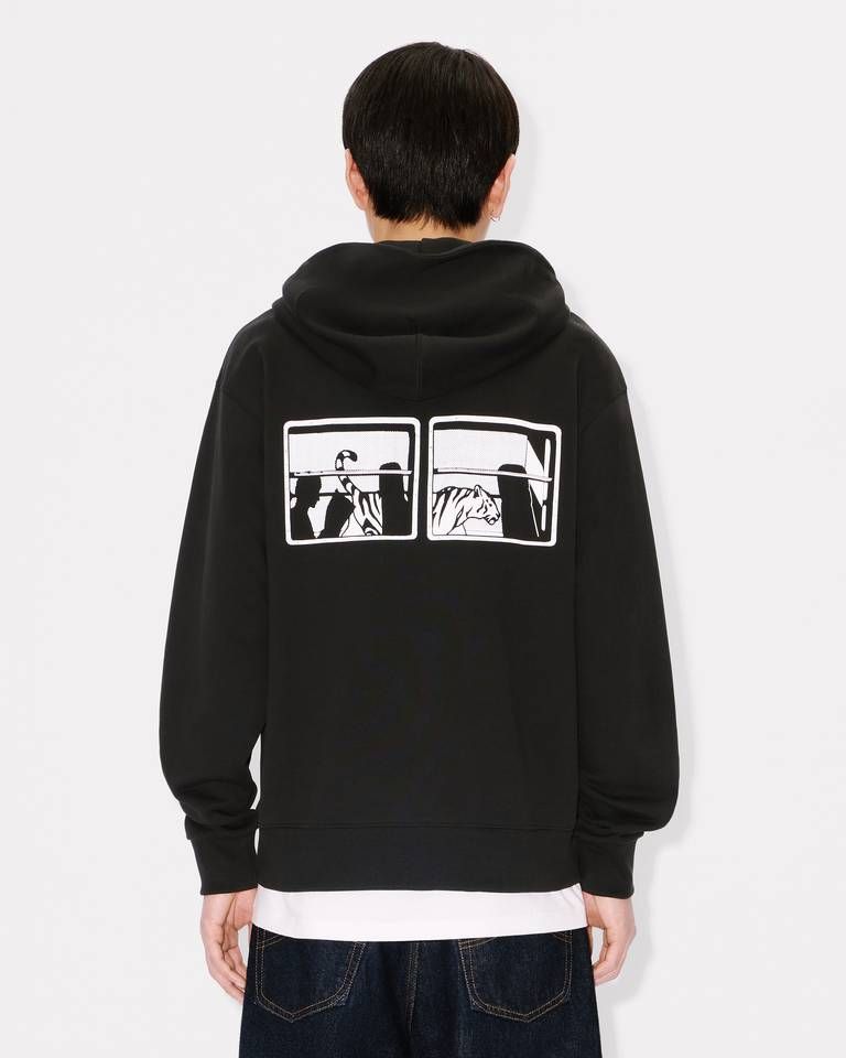 Kenzo - Áo hoodie kéo khóa KENZO City vải cotton