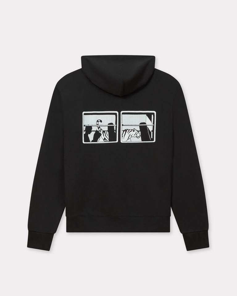 Kenzo - Áo hoodie kéo khóa KENZO City vải cotton