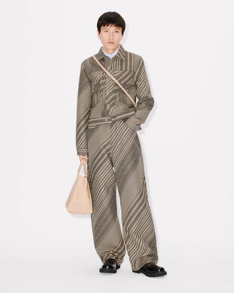 Kenzo - Quần dài ống rộng gập gấu KENZO Diagonal Stripe