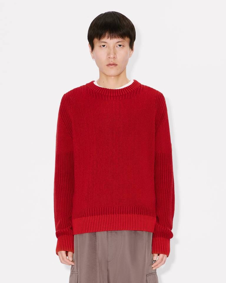 Kenzo - Áo len dệt kim thêu Boke Flower 2.0 vải cotton len