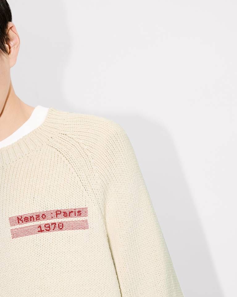 Kenzo - Áo len cotton thêu KENZO City