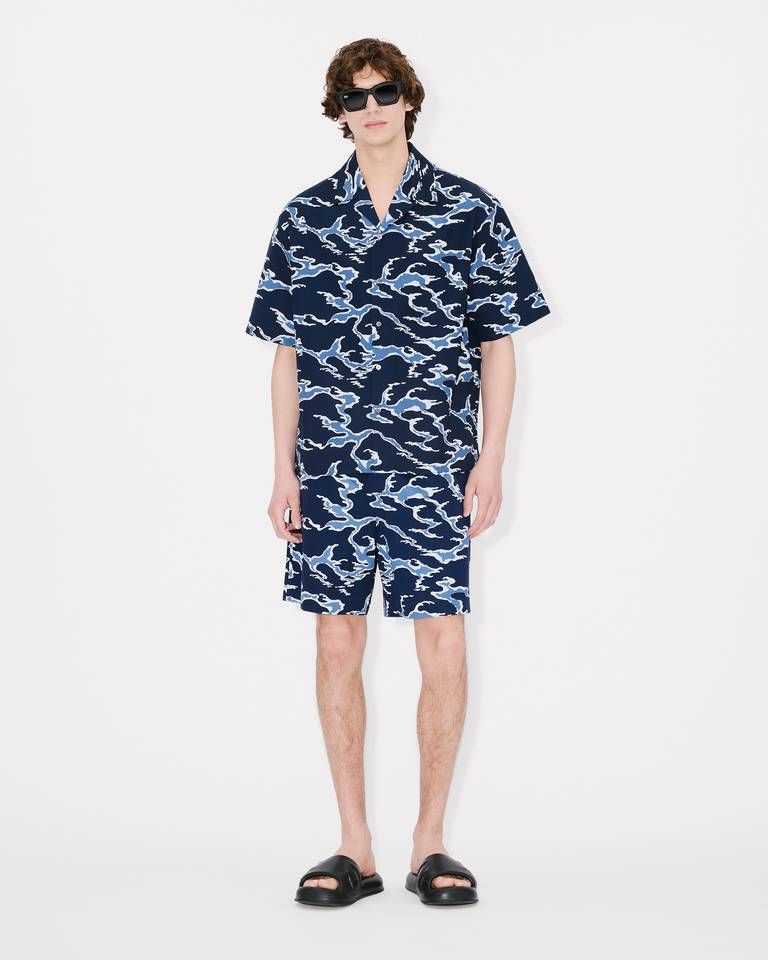 Kenzo - Quần short cotton co giãn KENZO Ocean Camo