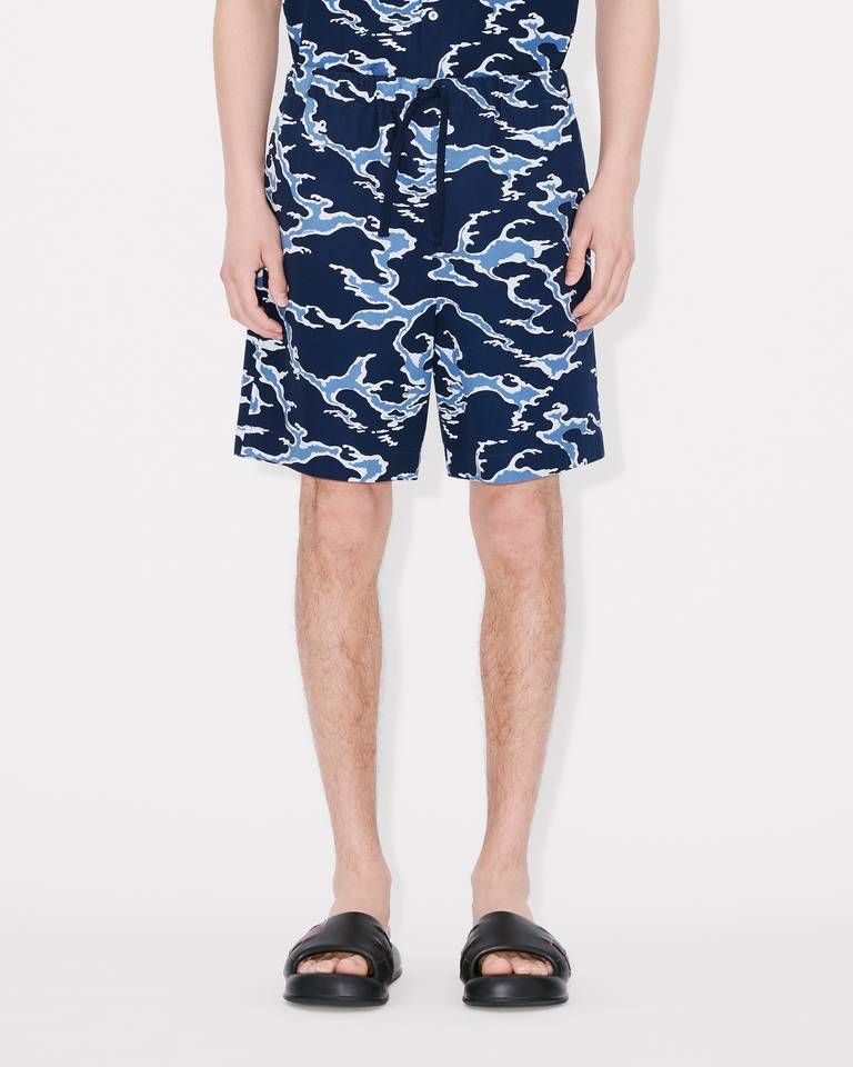 Kenzo - Quần short cotton co giãn KENZO Ocean Camo