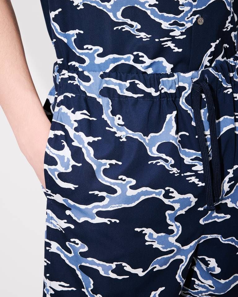 Kenzo - Quần short cotton co giãn KENZO Ocean Camo