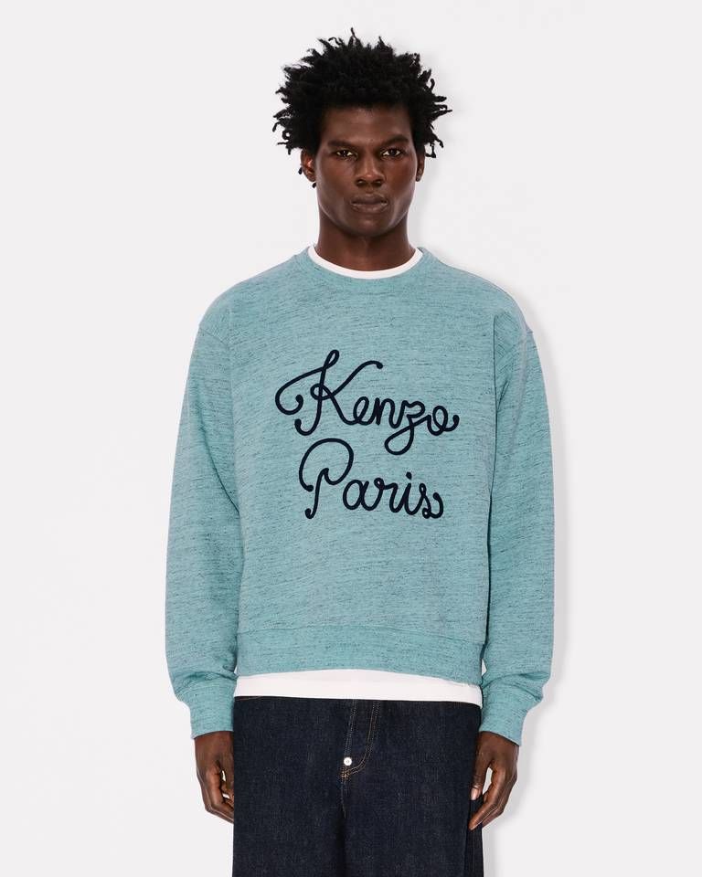 Kenzo - Áo sweatshirt thêu KENZO Paris Chainstitch vải cotton