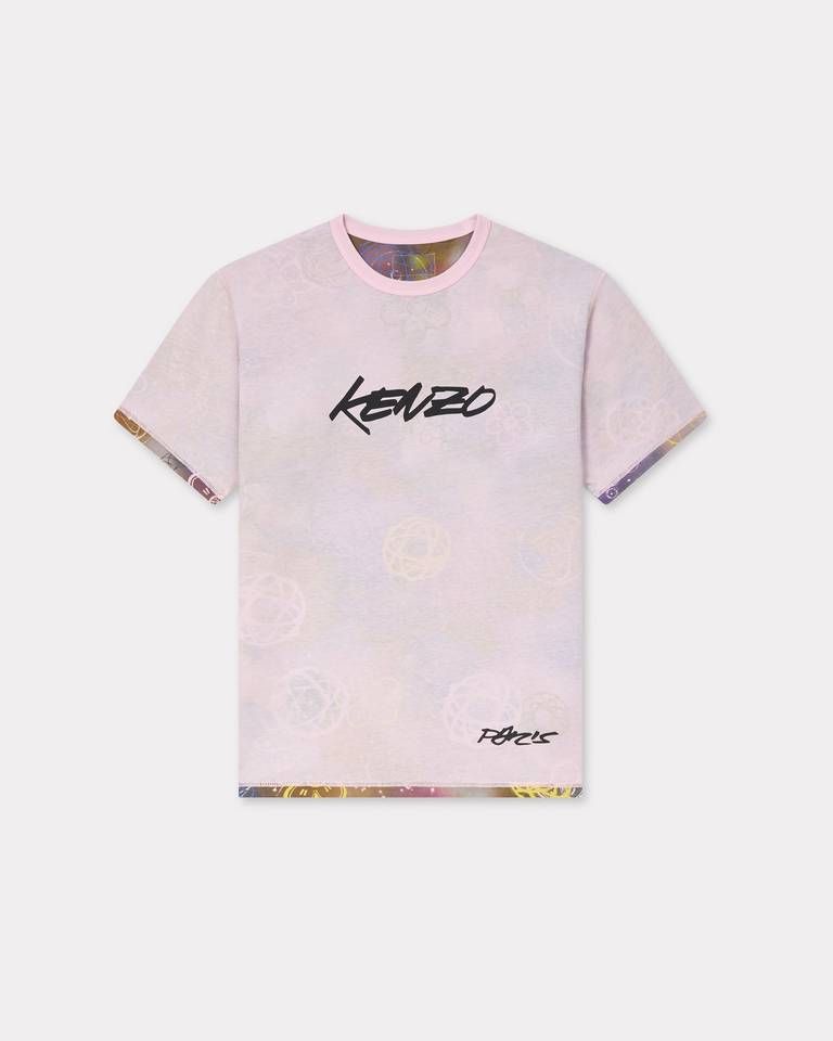 Áo thun cotton 2 mặt KENZO x Futura 2000