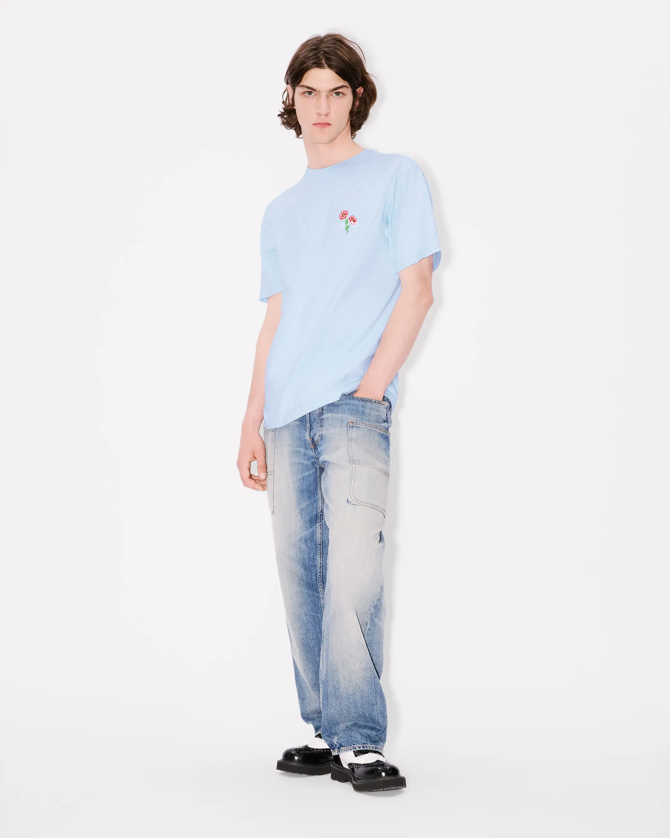 Kenzo - Áo thun cotton in hoa