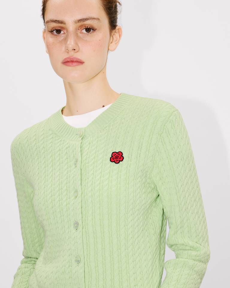 Kenzo - Áo cardigan dệt kim cotton len KENZO Boke Flower