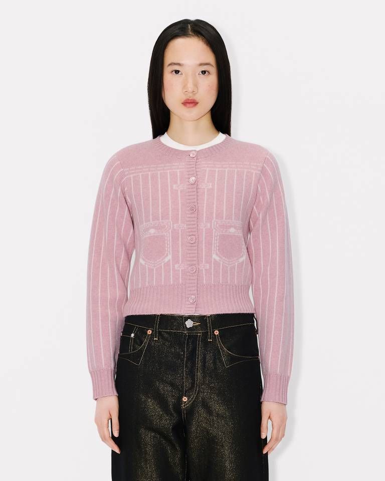 Kenzo - Áo cardigan KENZO Trompe lœil bằng len cotton