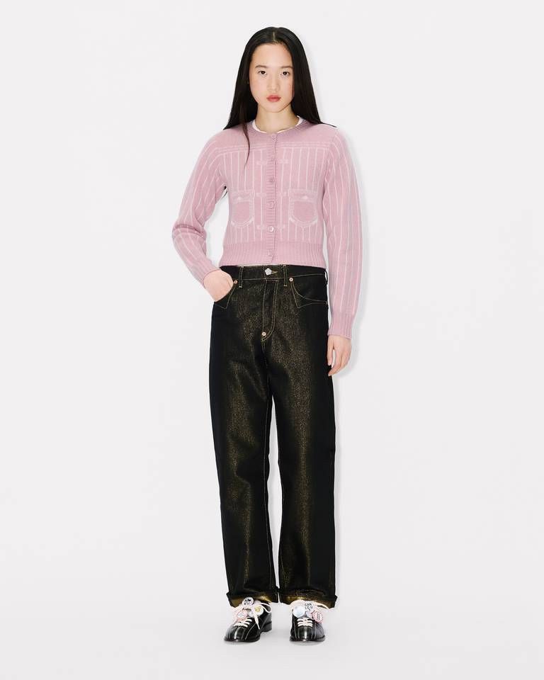 Kenzo - Áo cardigan KENZO Trompe lœil bằng len cotton