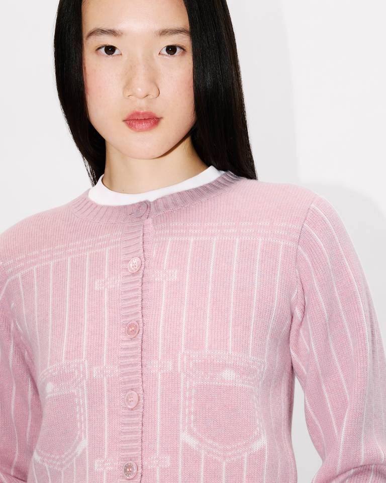 Kenzo - Áo cardigan KENZO Trompe lœil bằng len cotton