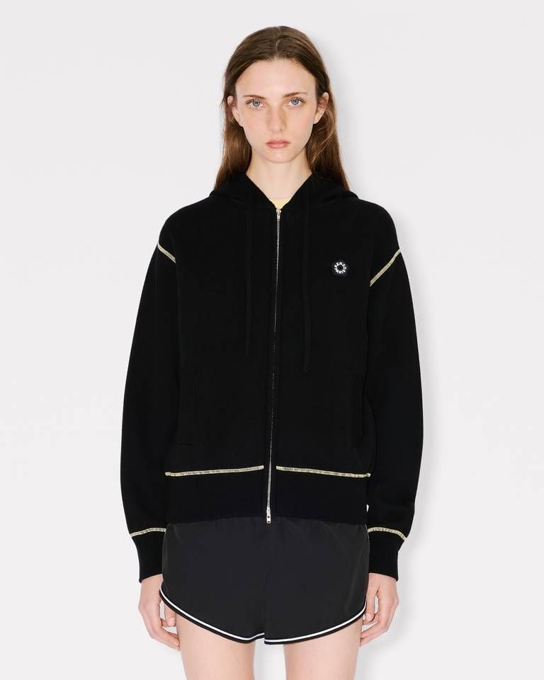 Áo hoodie KENZO Boke Flower 2.0 len cotton có khóa kéo