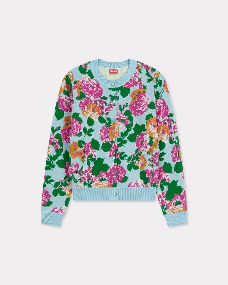 Áo khoác cardigan KENZO Floral, chất liệu cotton pha len.