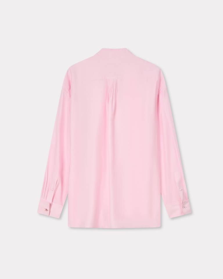 Kenzo - Áo sơ mi KENZO dáng rộng thắt nơ bằng lụa pha