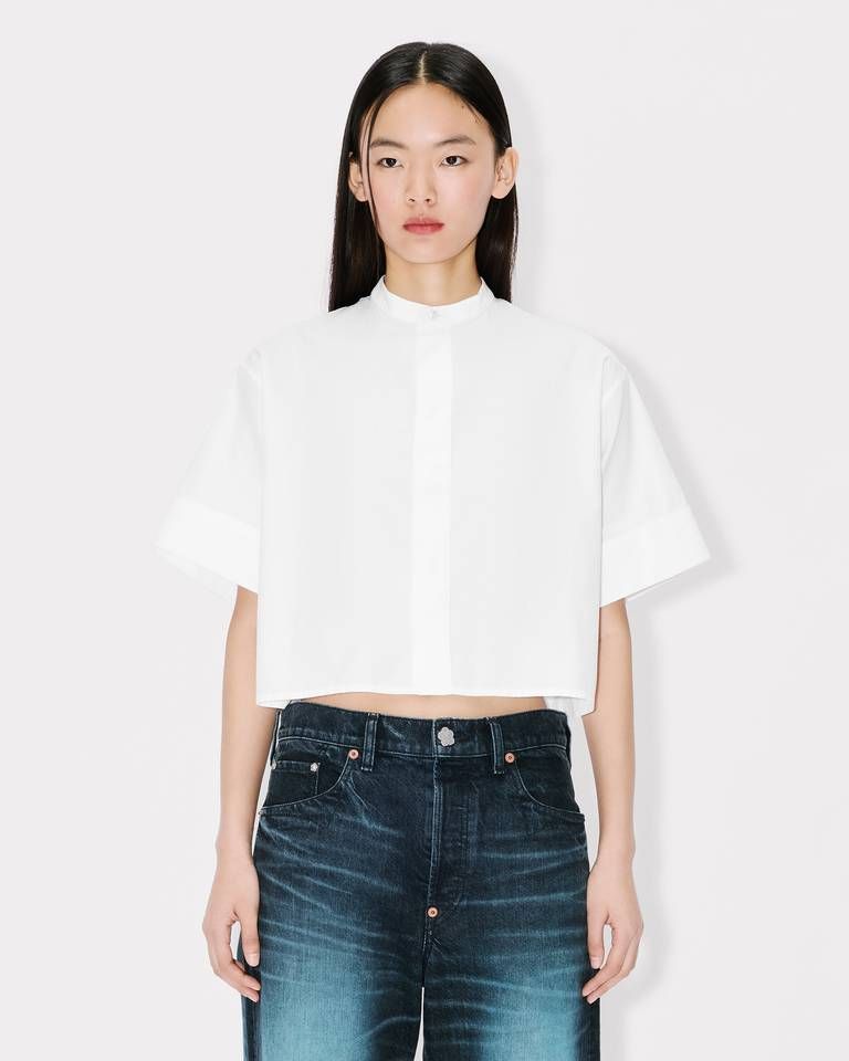 Kenzo - Áo sơ mi tay ngắn KENZO vải cotton poplin