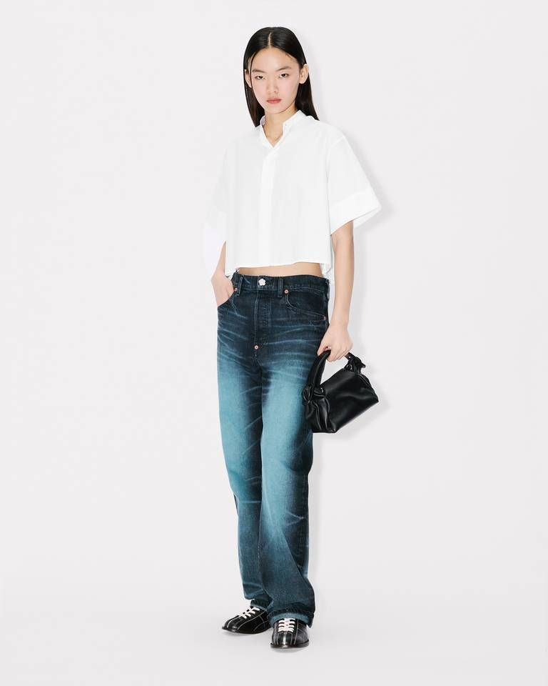 Kenzo - Áo sơ mi tay ngắn KENZO vải cotton poplin