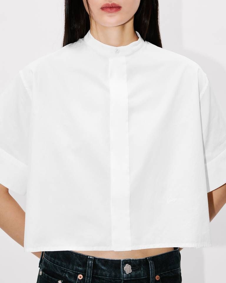 Kenzo - Áo sơ mi tay ngắn KENZO vải cotton poplin
