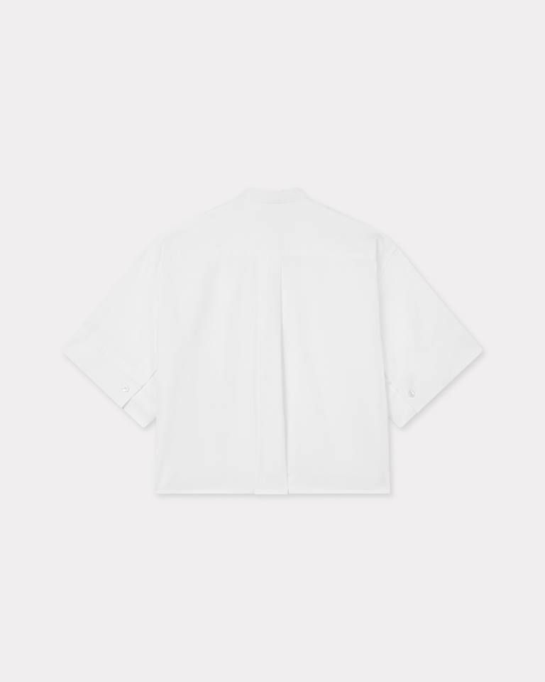 Kenzo - Áo sơ mi tay ngắn KENZO vải cotton poplin