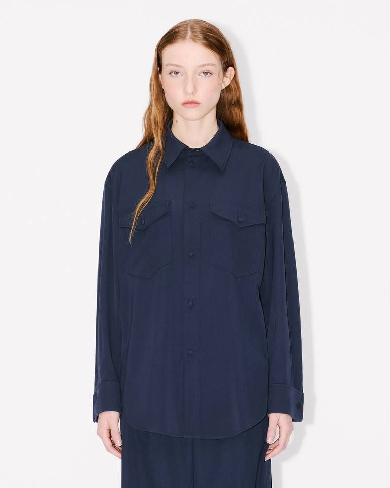 Kenzo - Áo overshirt len nguyên chất KENZO