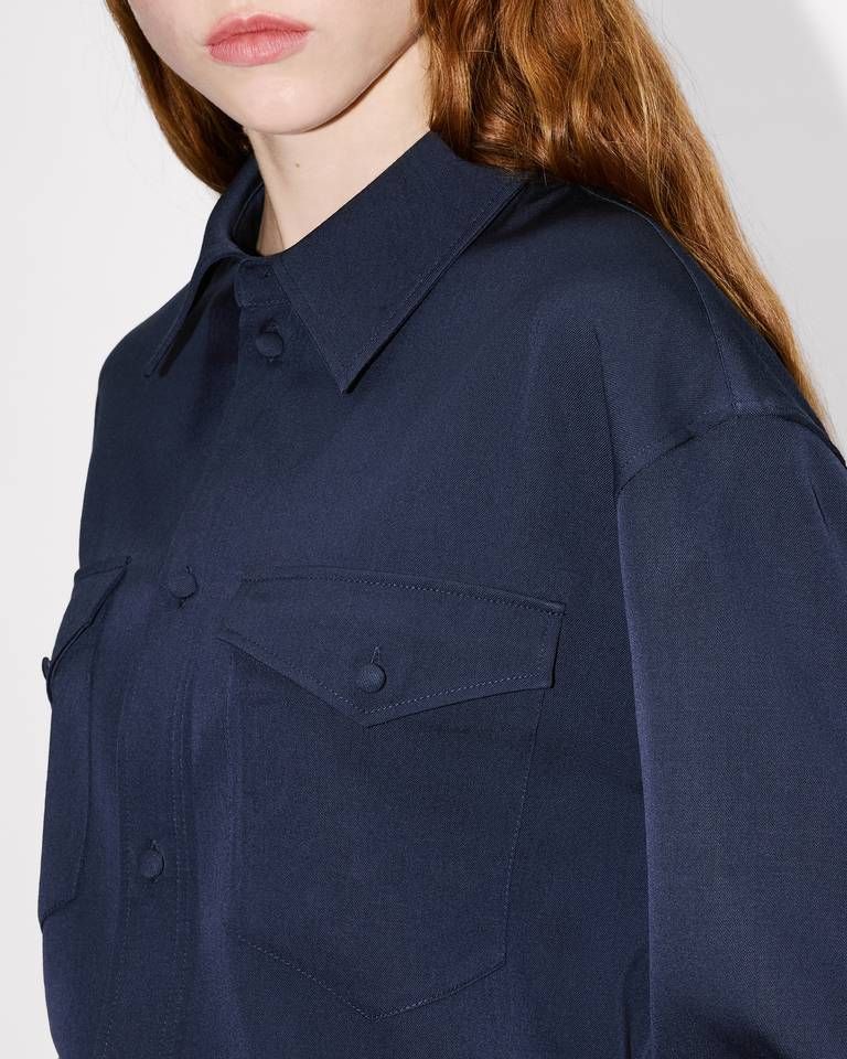 Kenzo - Áo overshirt len nguyên chất KENZO