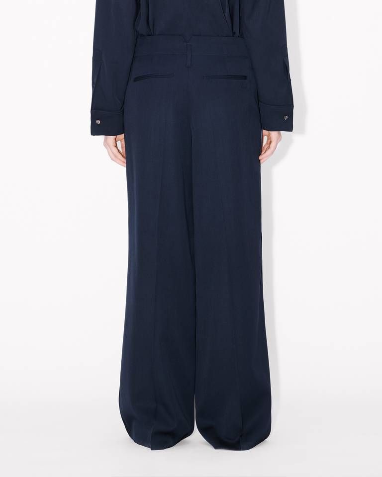 Kenzo - Quần ống rộng tailored từ len nguyên chất KENZO