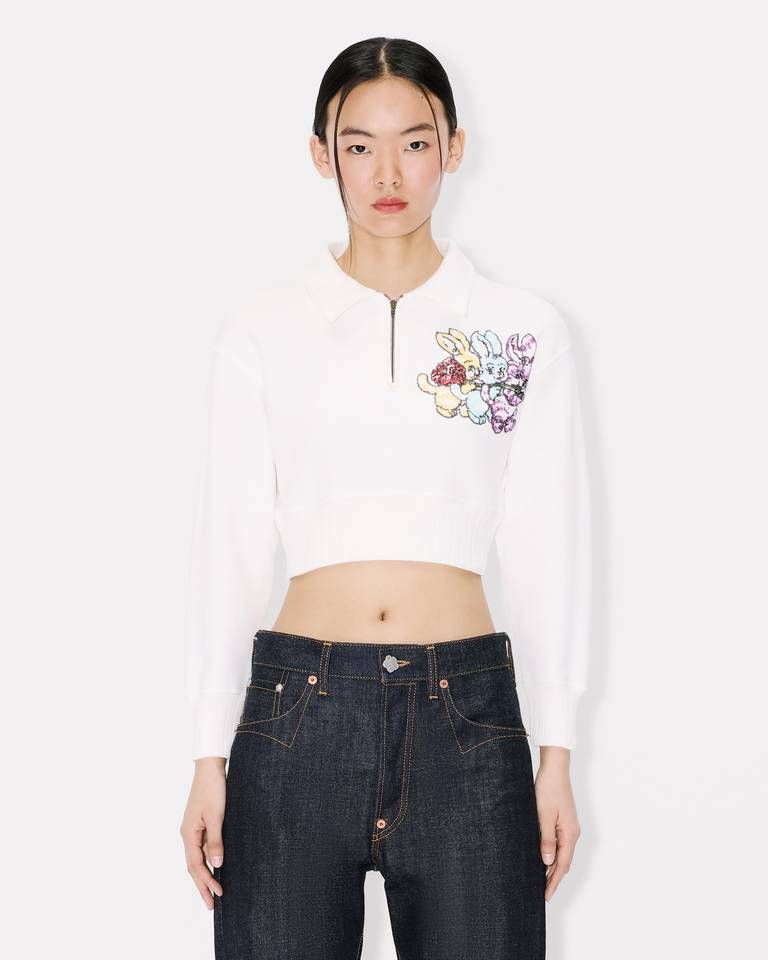 Kenzo - Áo polo cotton ngắn tay thêu KENZO Cartoon