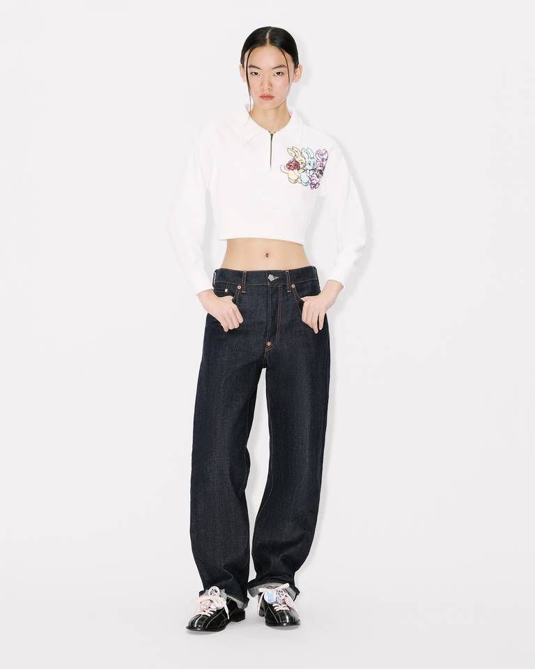 Kenzo - Áo polo cotton ngắn tay thêu KENZO Cartoon