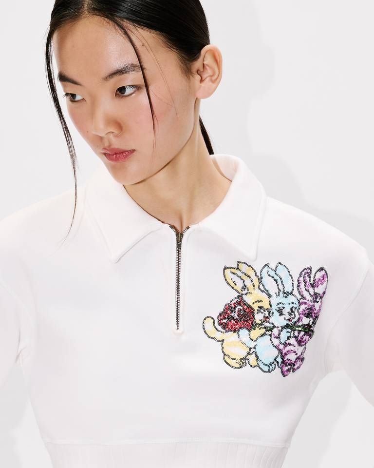Kenzo - Áo polo cotton ngắn tay thêu KENZO Cartoon