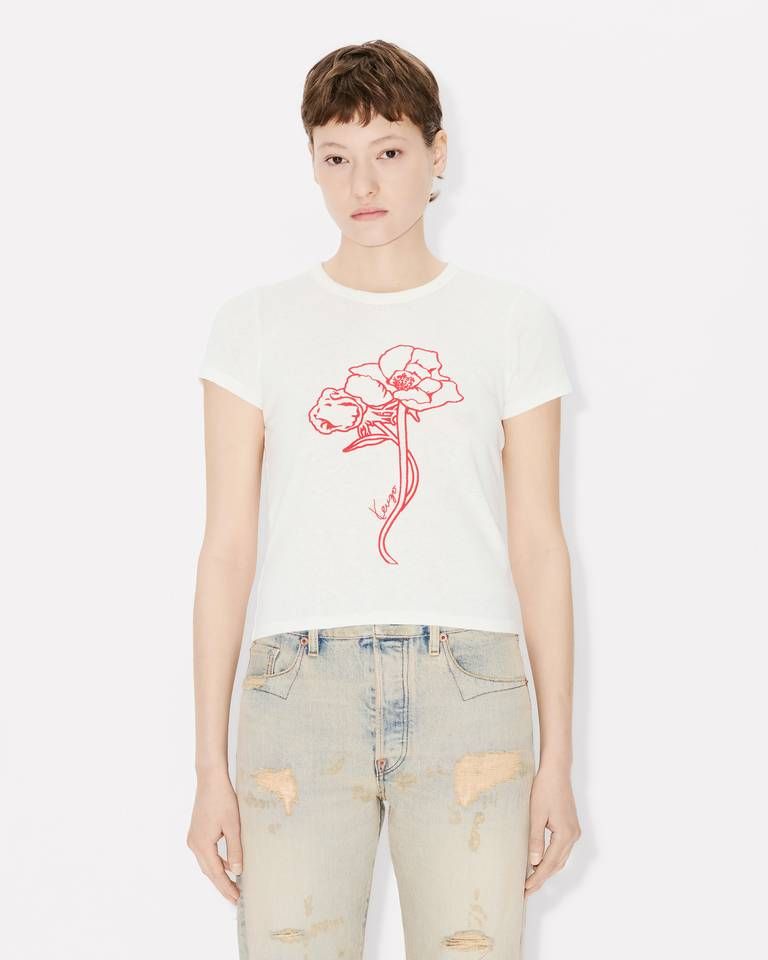 Kenzo - Áo thun KENZO Archive Rose viền cotton