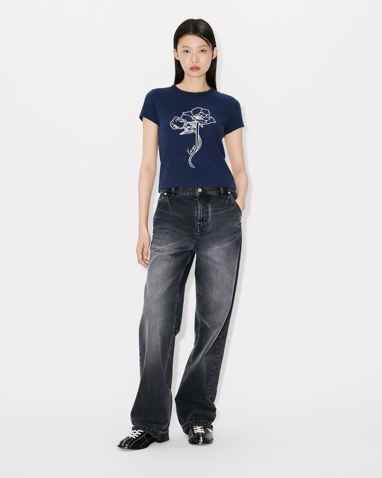 Kenzo - Áo thun KENZO Archive Rose viền cotton